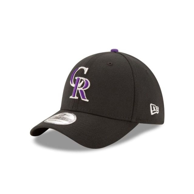 Black Colorado Rockies Hat - New Era MLB Team Classic 39THIRTY Stretch Fit Caps USA9675814